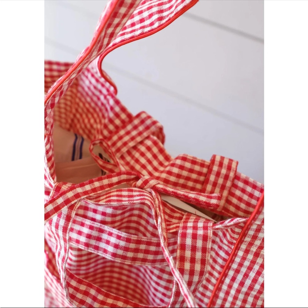 Ballerina farm market tote Red Gingham - Picture 3 of 3
